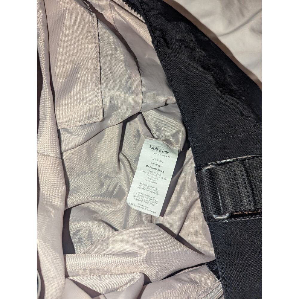 Kipling Black Tote Bag Purse 18" x 12" - Picture 5 of 9